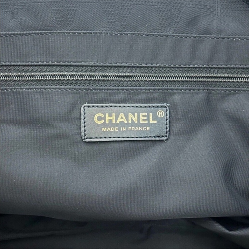 CHANEL Travel Line Tote PM Black Nylon Jacquard CC Logo - Picture 14 of 14
